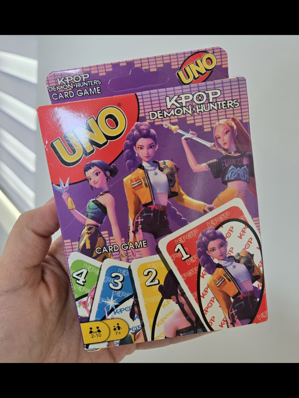 UNO K-Pop Demon Hunters Card Game - Purple & Red Packaging